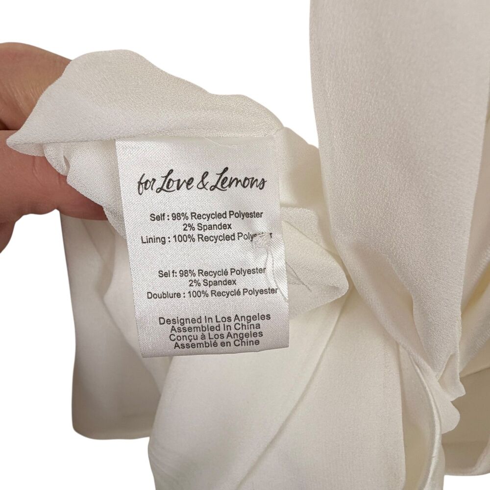 For Love & Lemons x Revolve Cora Bridal Gown White Size M NWT - Picture 12 of 13